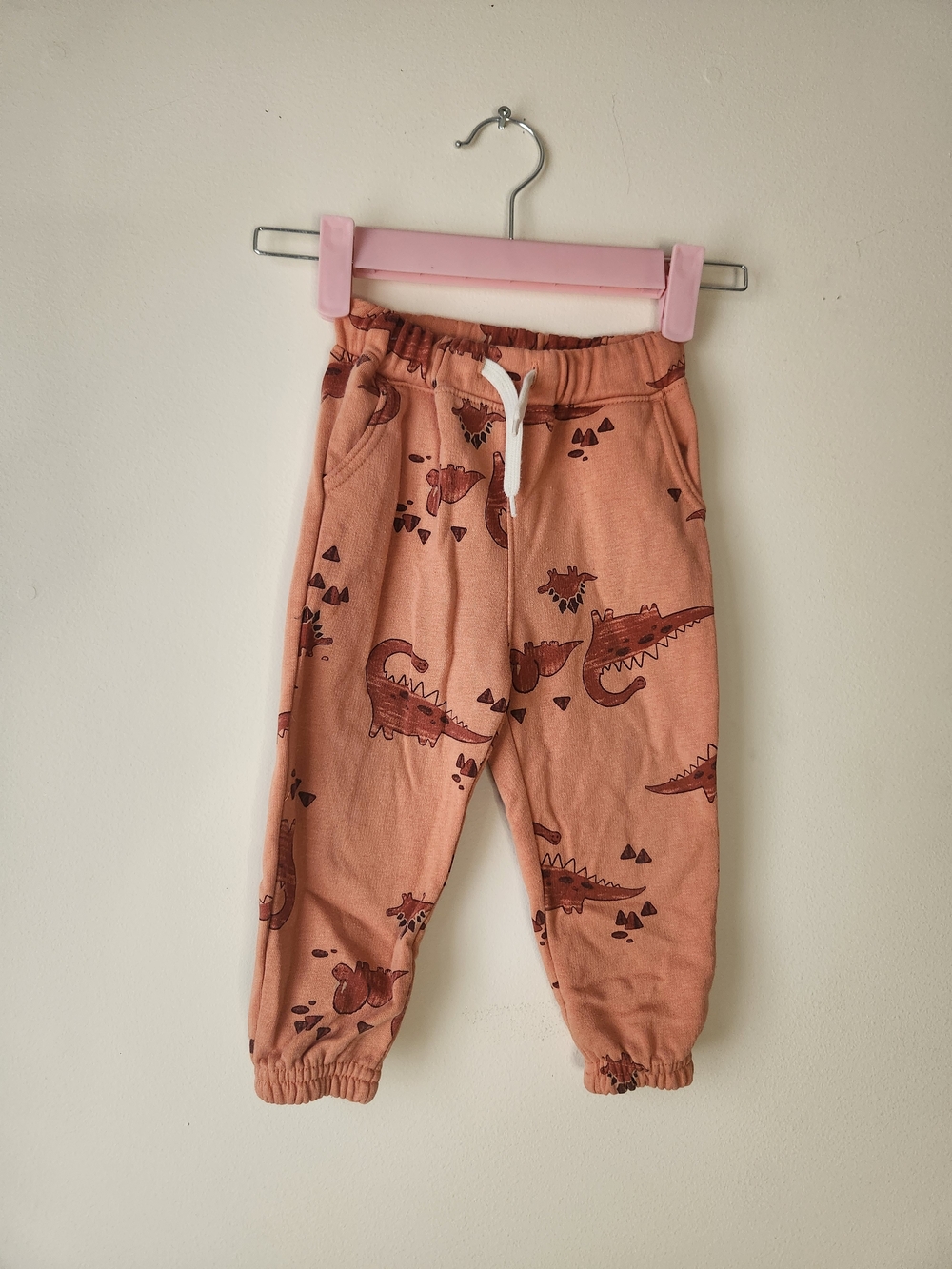 Old Navy Peach Joggers with Dino Print